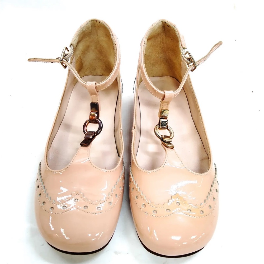 Chloe flat girl Beiges Patent Leather shoes